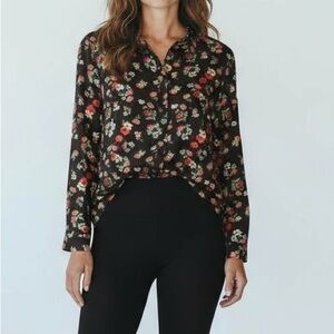 Philosophy Floral Button-Down Blouse 🌸 Size Large